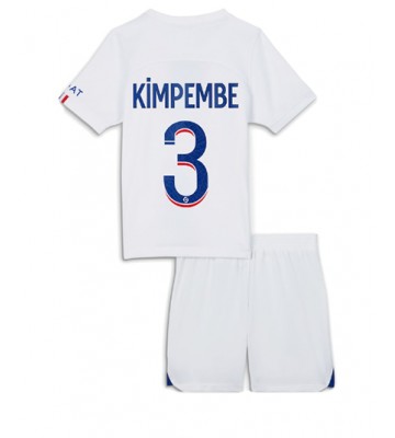 Paris Saint-Germain Presnel Kimpembe #3 Tredjedraktsett Barn 2022-23 Kortermet (+ Korte bukser)